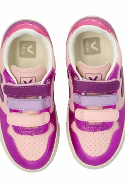 Veja Kids PINK Sneakers SMALL V-10 CHROMEFREE LEATHER