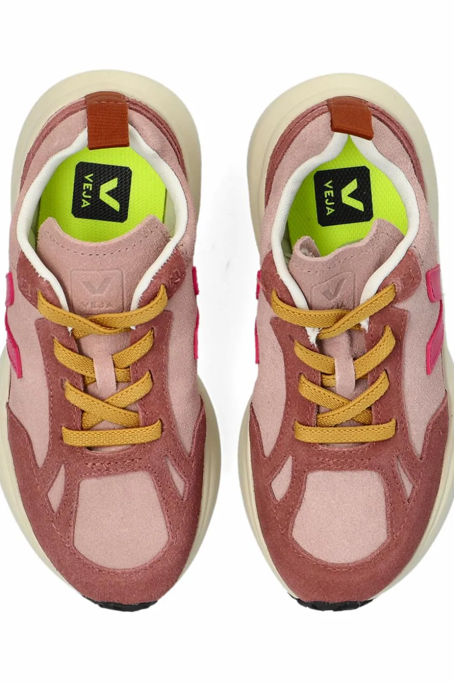 Veja Kids PINK Sports shoes `SMALL CANARY LIGHT SUEDE`