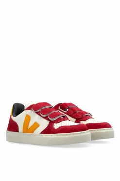 Veja Kids RED Sneakers SMALL V-10 CHROMEFREE LEATHER