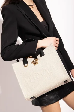 Versace beige ‘La Medusa Small’ shopper bag