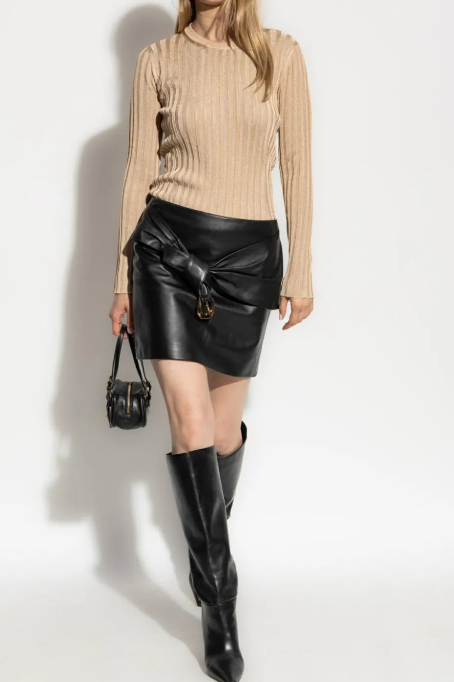 Versace beige Ribbed top