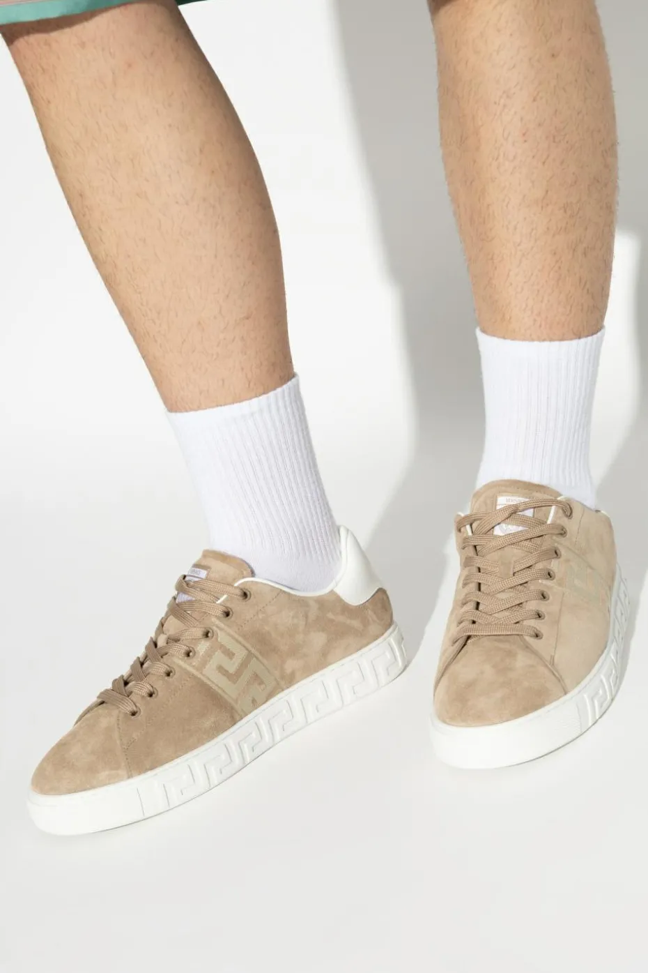 Versace beige Sports shoes with logo