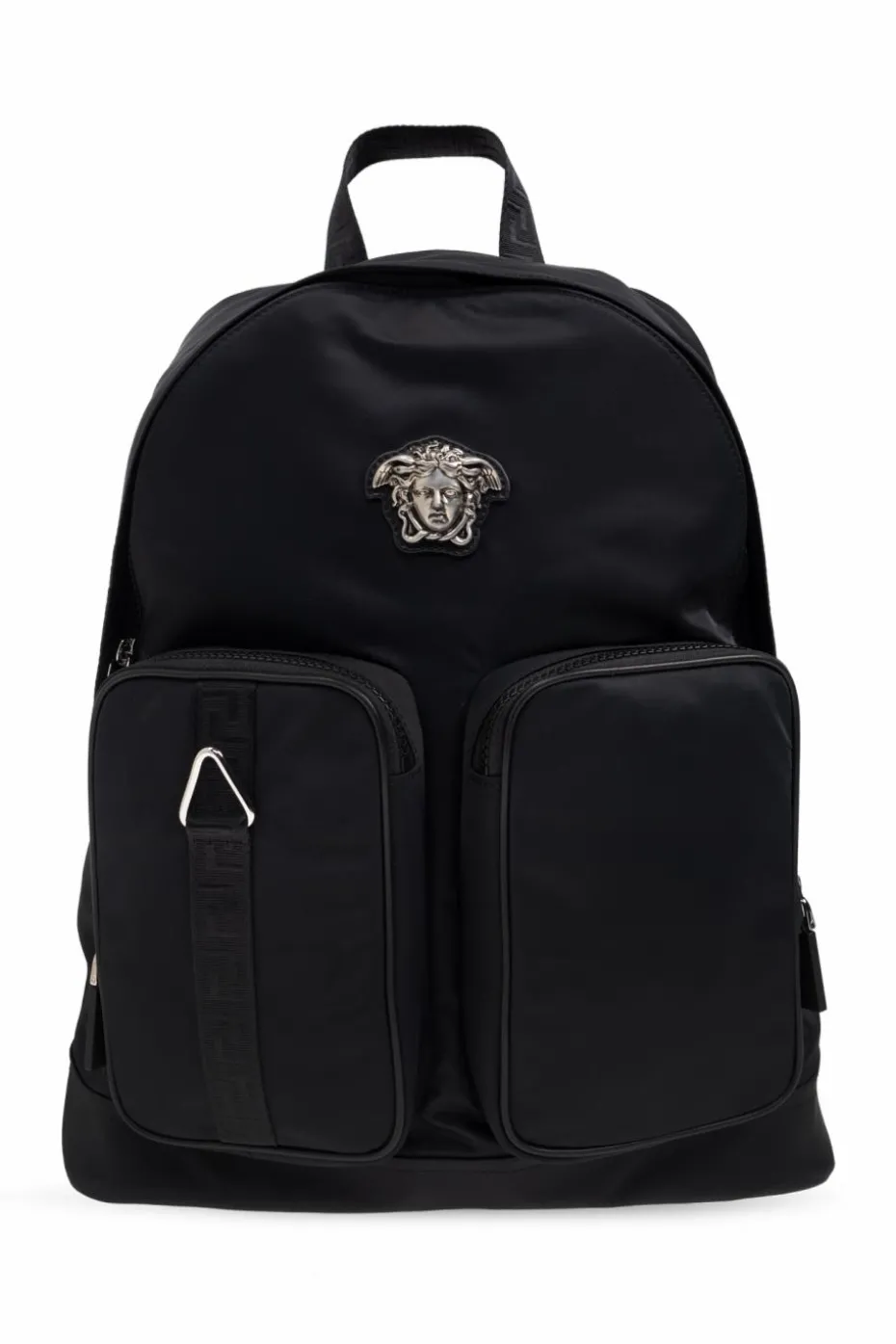 Versace BLACK Backpack with "Medusa" head-shaped appliqué