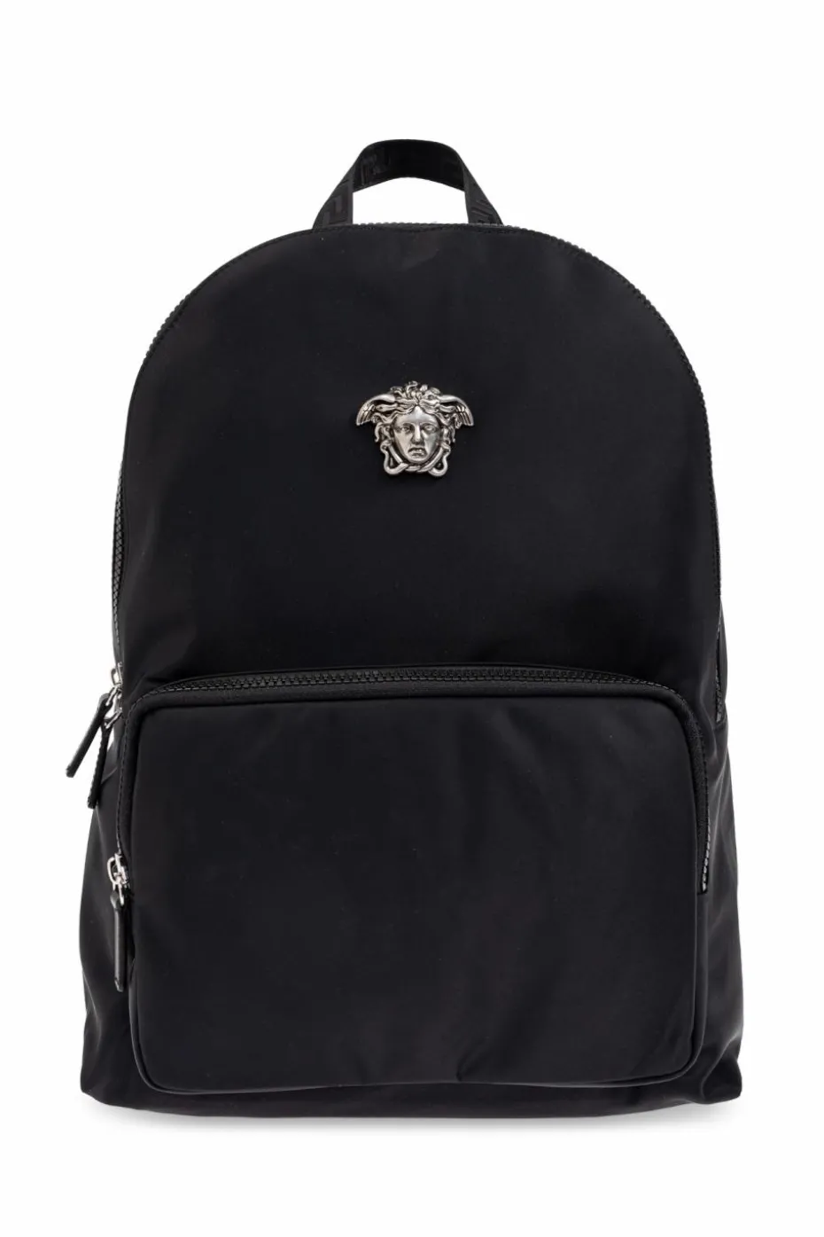 Versace BLACK Backpack with an application in the shape of the head of Medusa