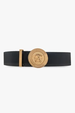 Versace BLACK Belt with decorative buckle