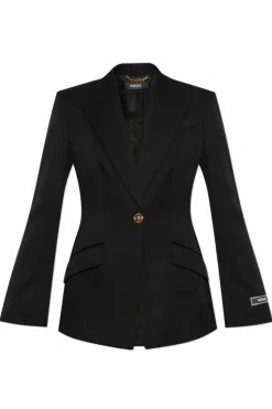 Versace BLACK Blazer with Closed Lapels