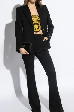 Versace BLACK Blazer with Closed Lapels