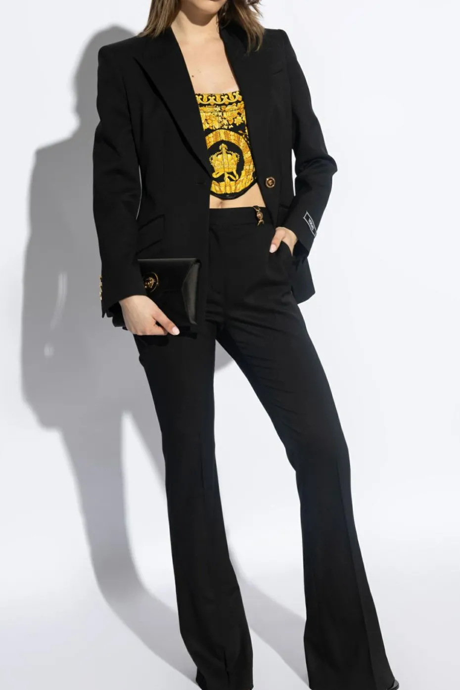 Versace BLACK Blazer with Closed Lapels