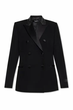 Versace BLACK Blazer with shimmering appliquƩs