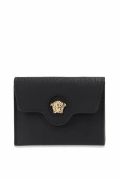 Versace BLACK Card holder with logo