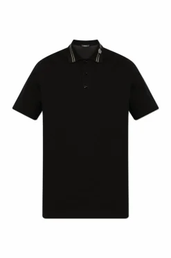 Versace BLACK Cotton polo