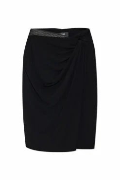 Versace BLACK Draped skirt