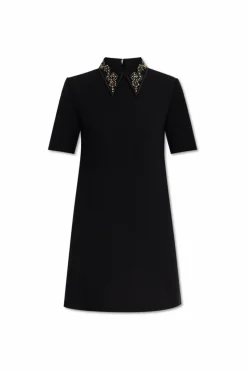 Versace BLACK Dress with appliquƩs on the collar