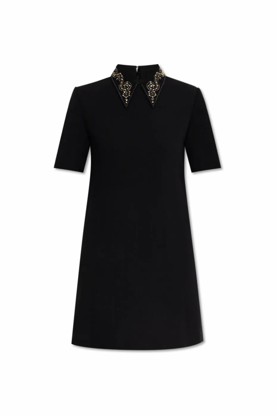 Versace BLACK Dress with appliqués on the collar