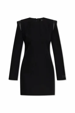 Versace BLACK Dress with leather inserts