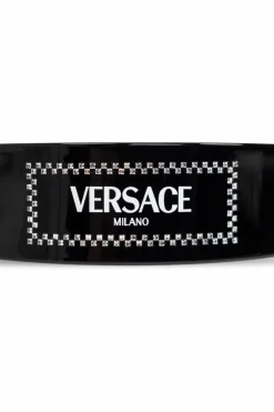 Versace BLACK Headband with shimmering crystals