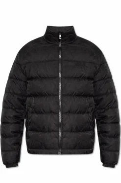 Versace BLACK Jacket with standing collar