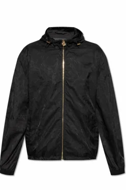 Versace BLACK Jacket with 'barocco' pattern