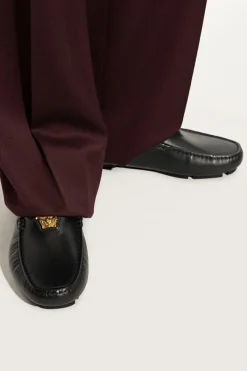 Versace BLACK ‘La Medusa’ moccasins