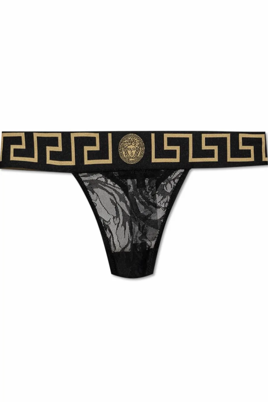 Versace BLACK Lace thongs