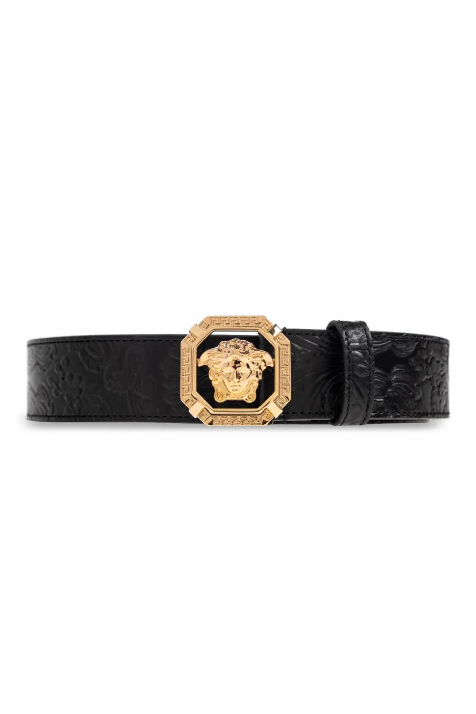 Versace BLACK Leather belt.