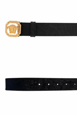 Versace BLACK Leather belt.