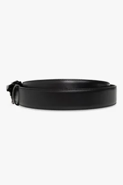 Versace BLACK Leather belt with Medusa