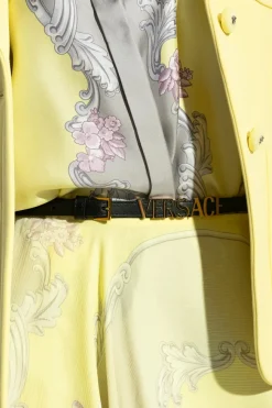 Versace BLACK Leather belt.