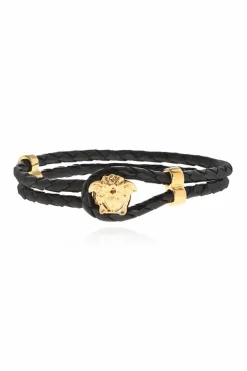 Versace BLACK Leather bracelet
