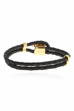 Versace BLACK Leather bracelet
