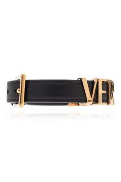Versace BLACK Leather bracelet