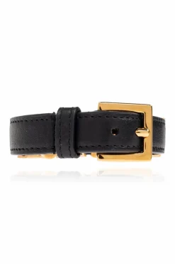 Versace BLACK Leather bracelet