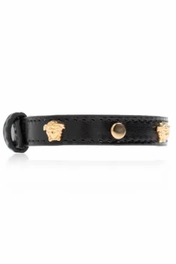 Versace BLACK Leather bracelet