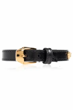 Versace BLACK Leather bracelet