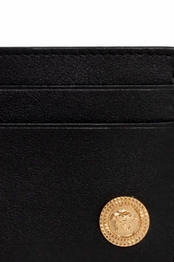 Versace BLACK Leather card holder