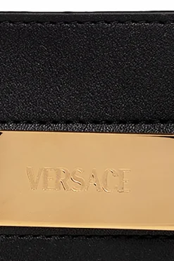 Versace BLACK Leather card holder