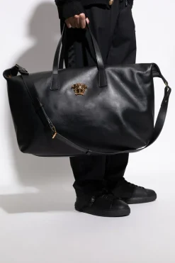 Versace BLACK Leather carry-on bag