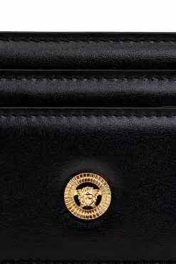 Versace BLACK Leather card holder