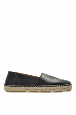 Versace BLACK Leather Espadrilles