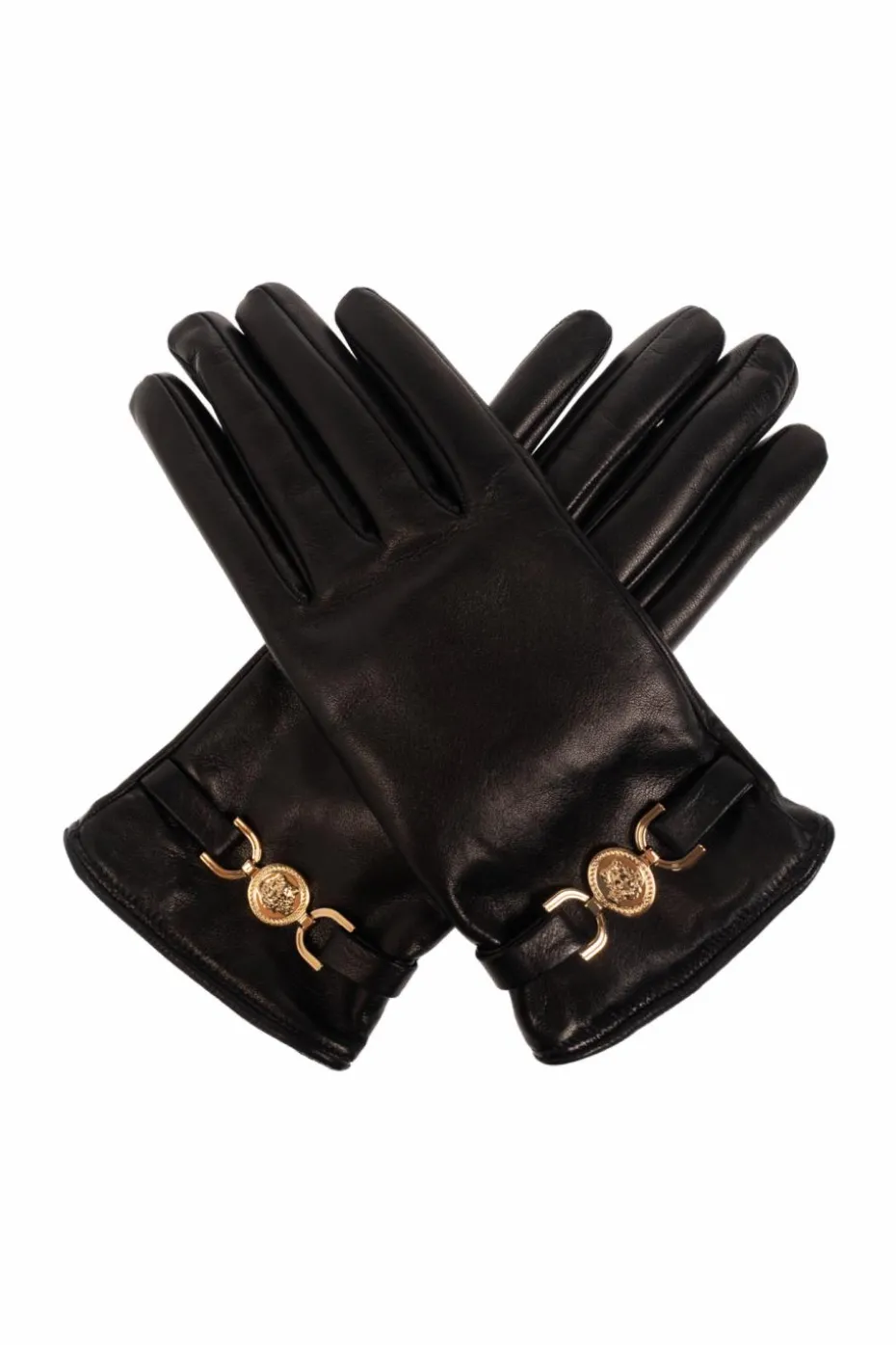 Versace BLACK Leather gloves