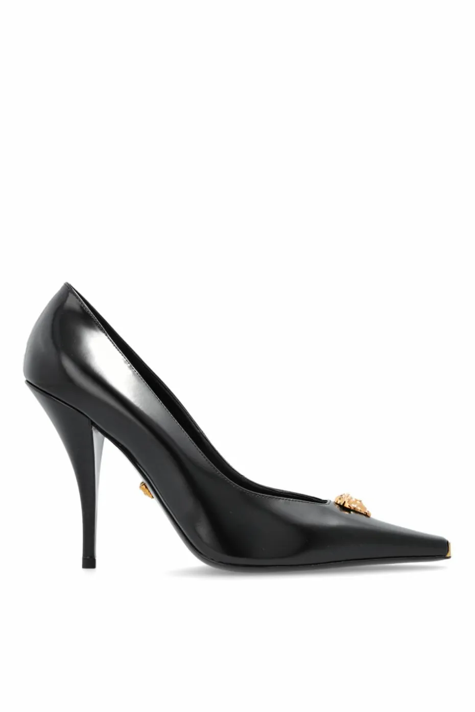 Versace BLACK Leather heeled shoes