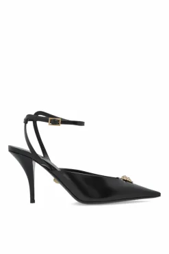 Versace BLACK Leather heeled shoes