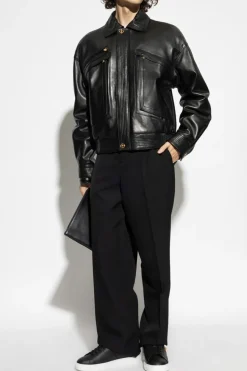 Versace BLACK Leather jacket