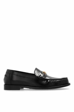 Versace BLACK Leather loafers