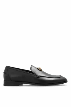 Versace BLACK Leather loafers