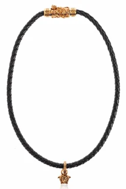 Versace BLACK Leather necklace