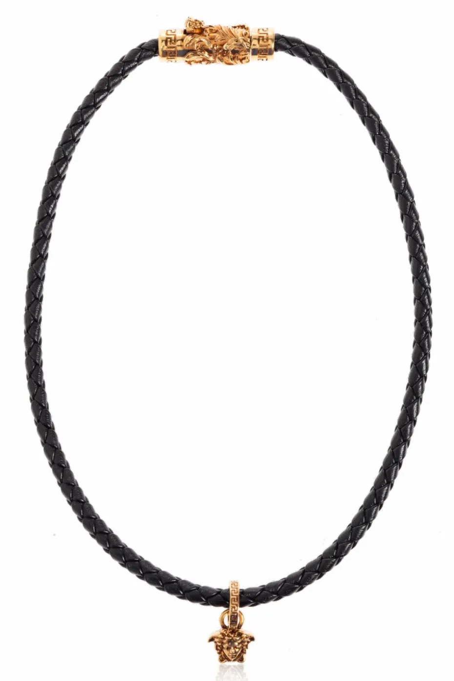 Versace BLACK Leather necklace