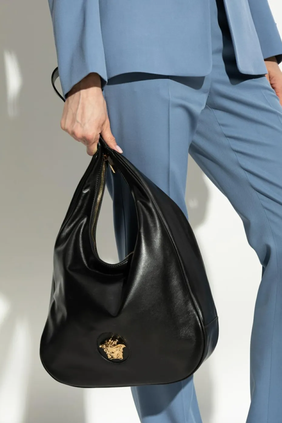 Versace BLACK Leather shoulder bag