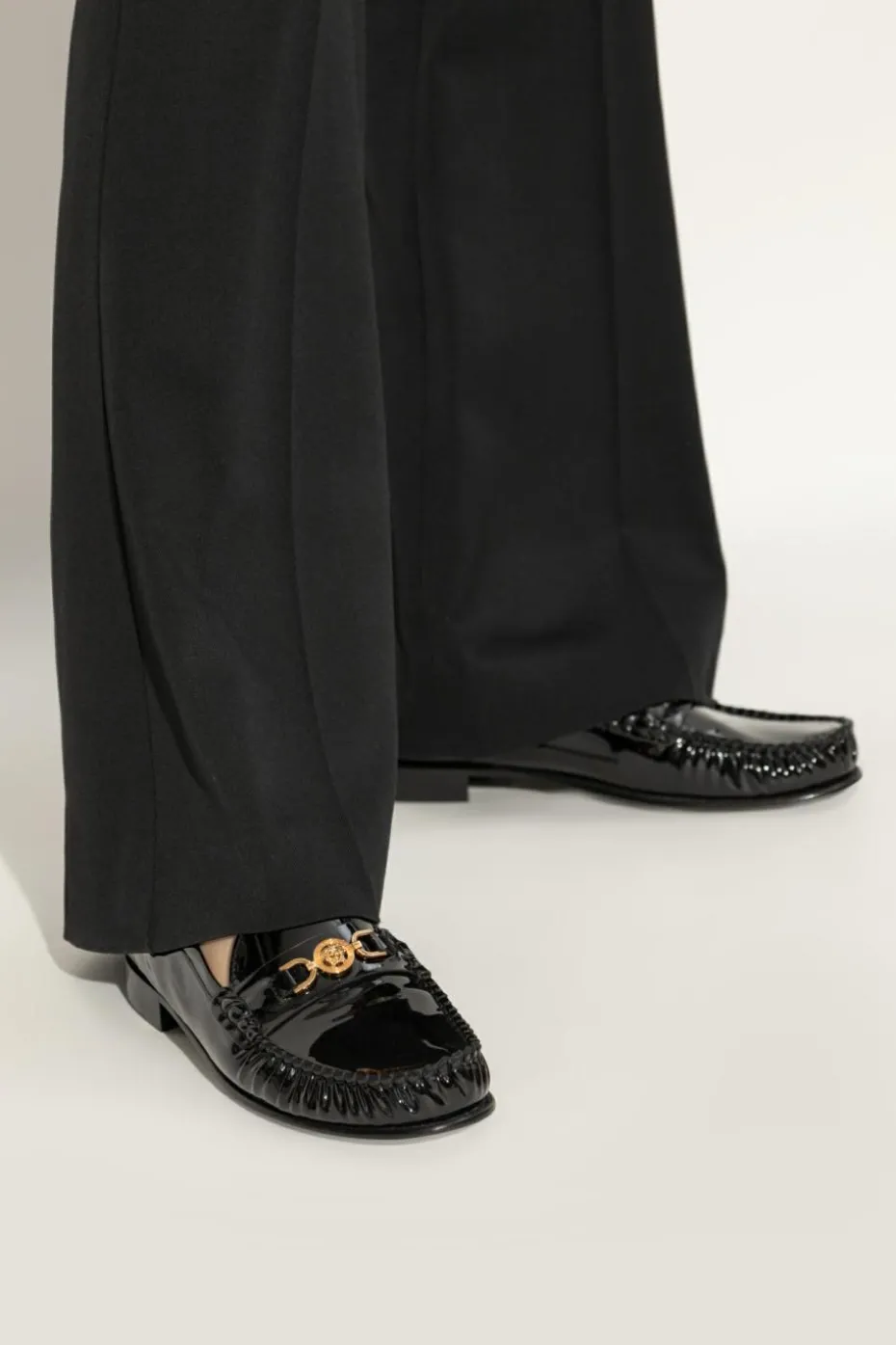 Versace BLACK Leather shoes