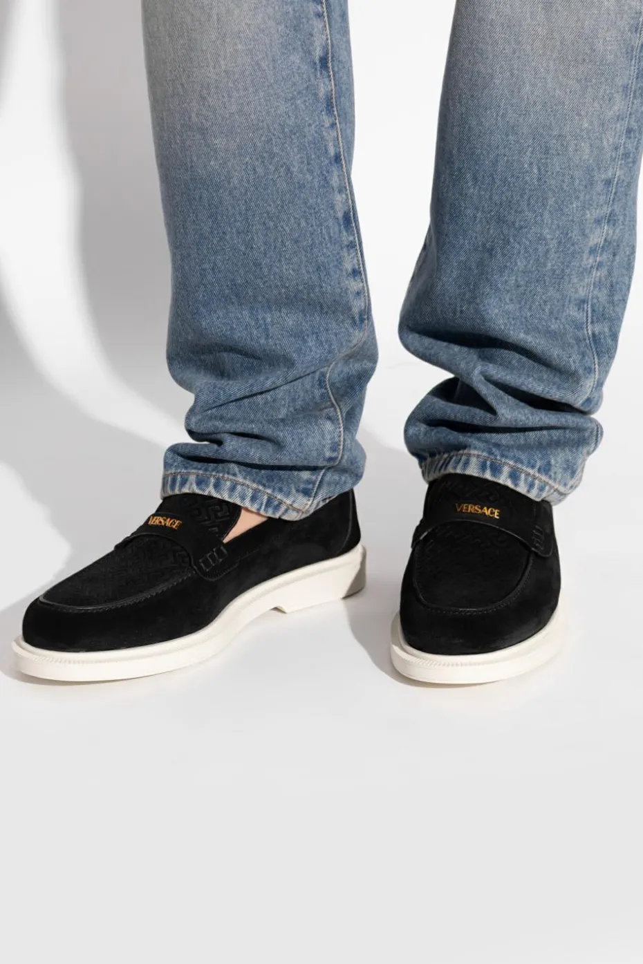 Versace BLACK Loafers type shoes